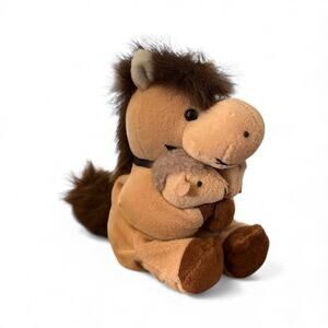 Vintage Plush Creations Inc. Horse with Babies Bean Bag Plush